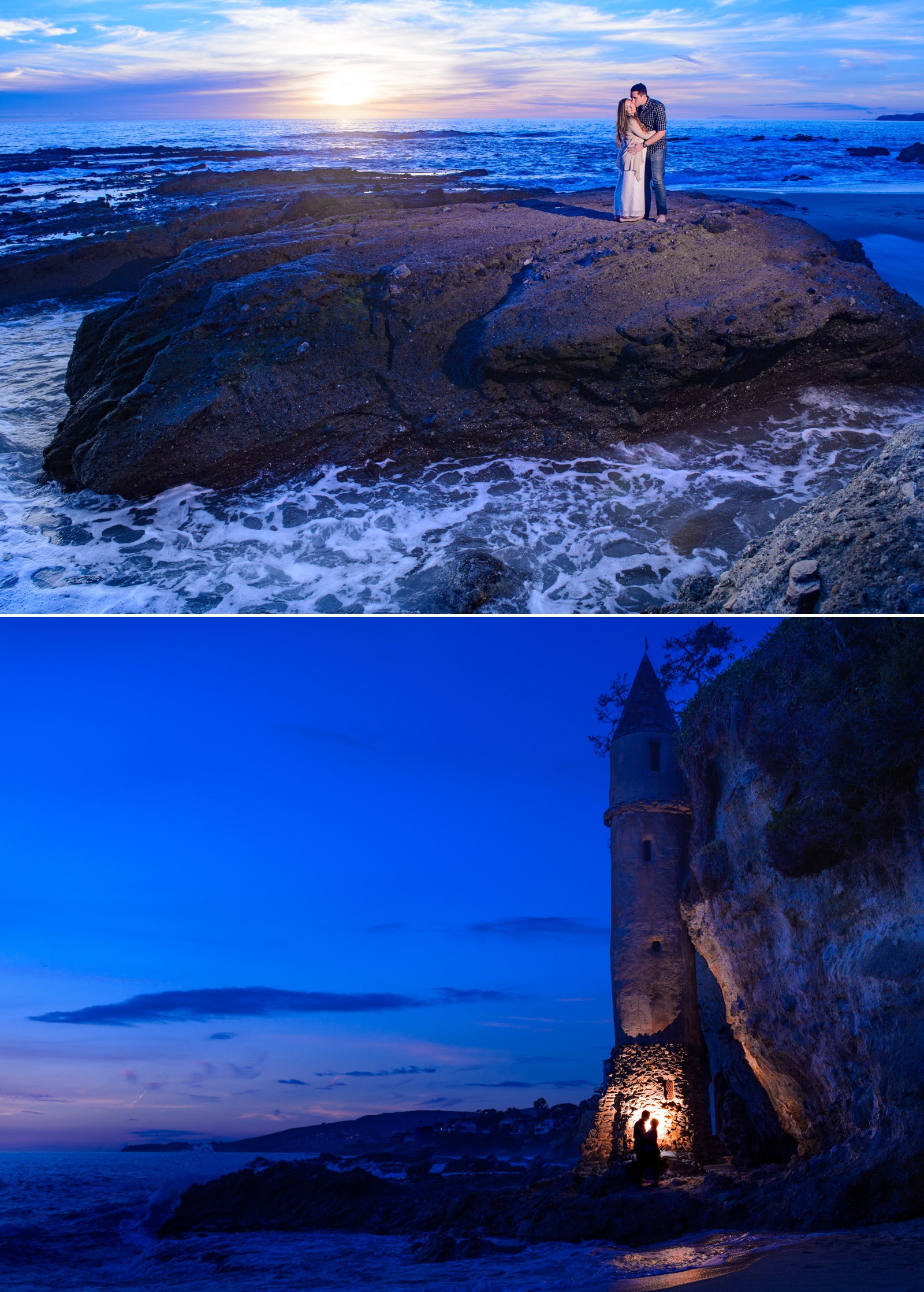 adventure session, beach engagement session, laguna beach engagement session